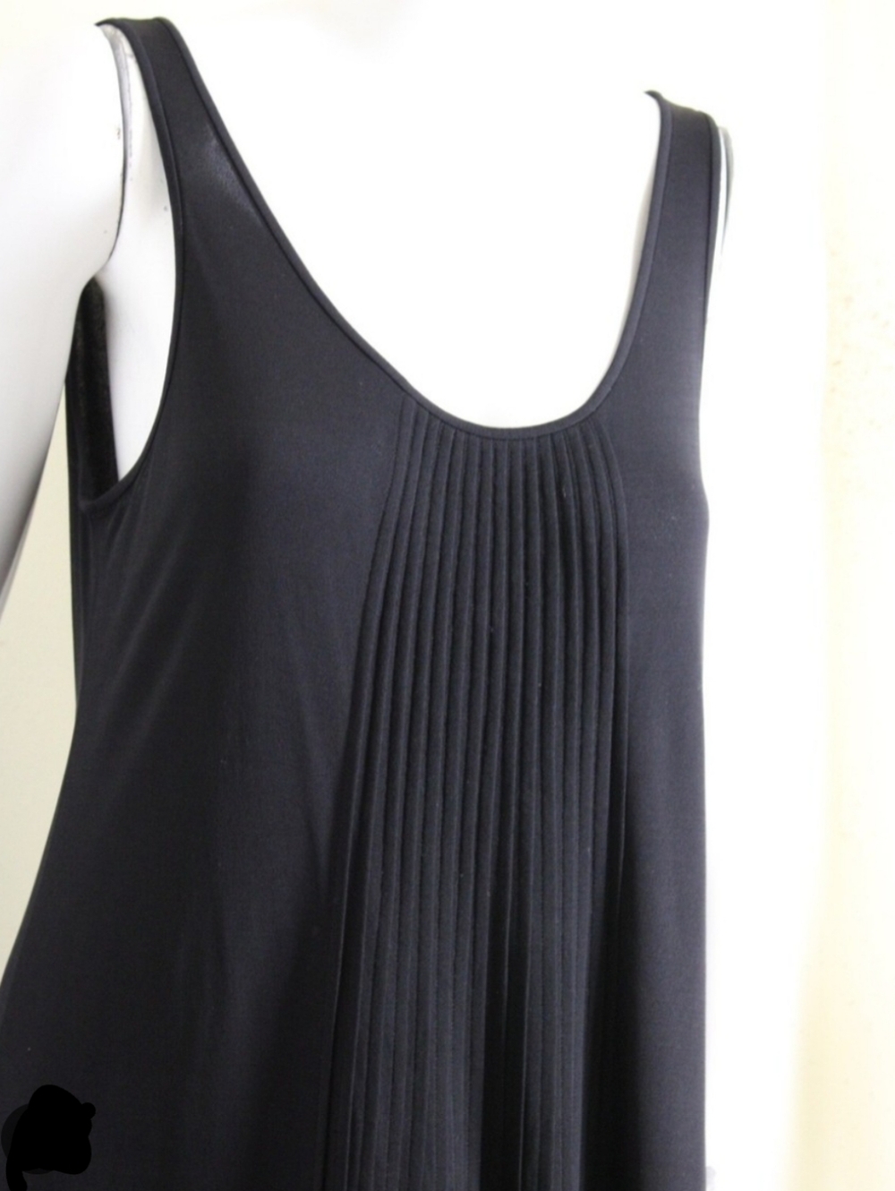 Eileen Fisher 100% Silk Tank Dress Black Size Large